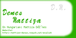 denes mattiza business card